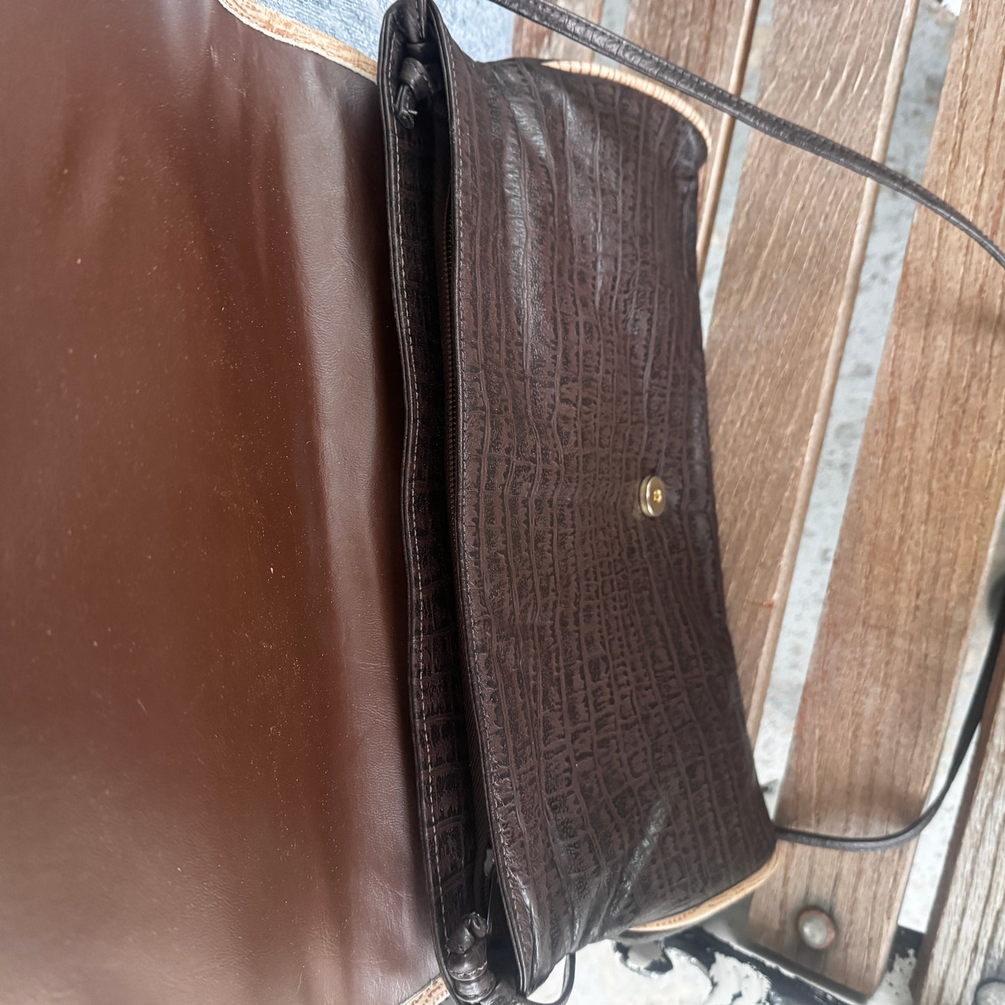 Vintage 1970s Genuine Leather Floral Appliqué Women’s Purse by REEM | Made in USA | Boho Western Clutch Shoulder Bag