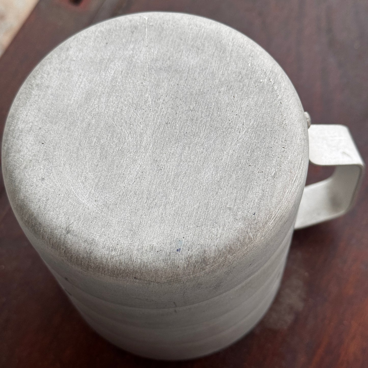 Vintage Aluminum Quart Measuring Cup | Mid-Century Industrial Kitchenware | Camp Mess Cup