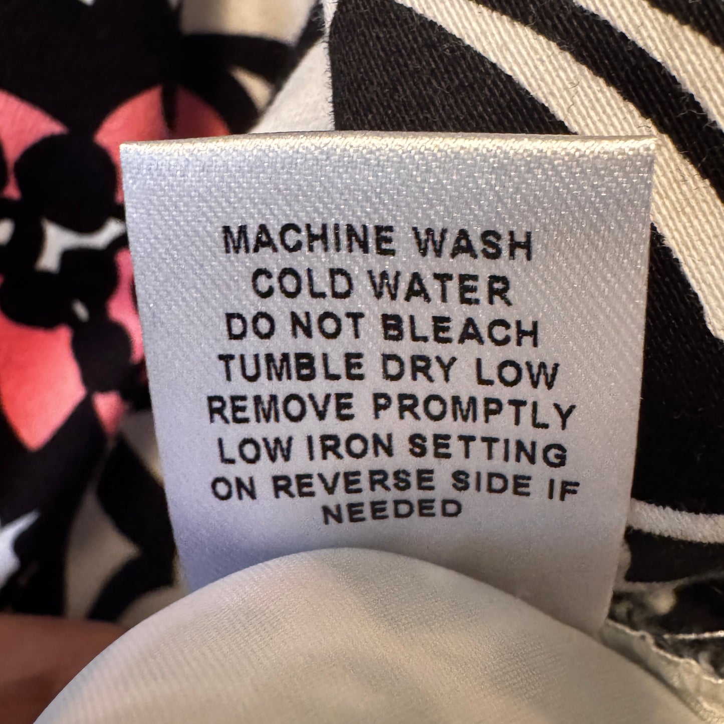 Dressbarn Black White Pink Mod Floral Women’s Blazer Cotton Size 14/16 Made in USA