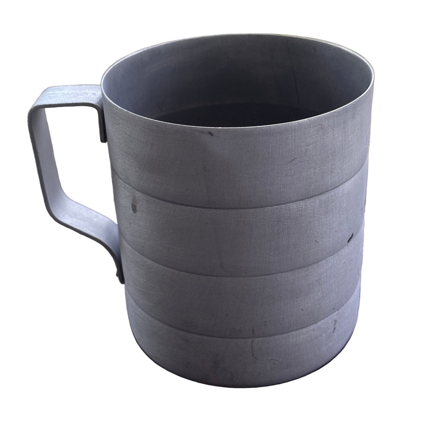 Vintage Aluminum Quart Measuring Cup | Mid-Century Industrial Kitchenware | Camp Mess Cup