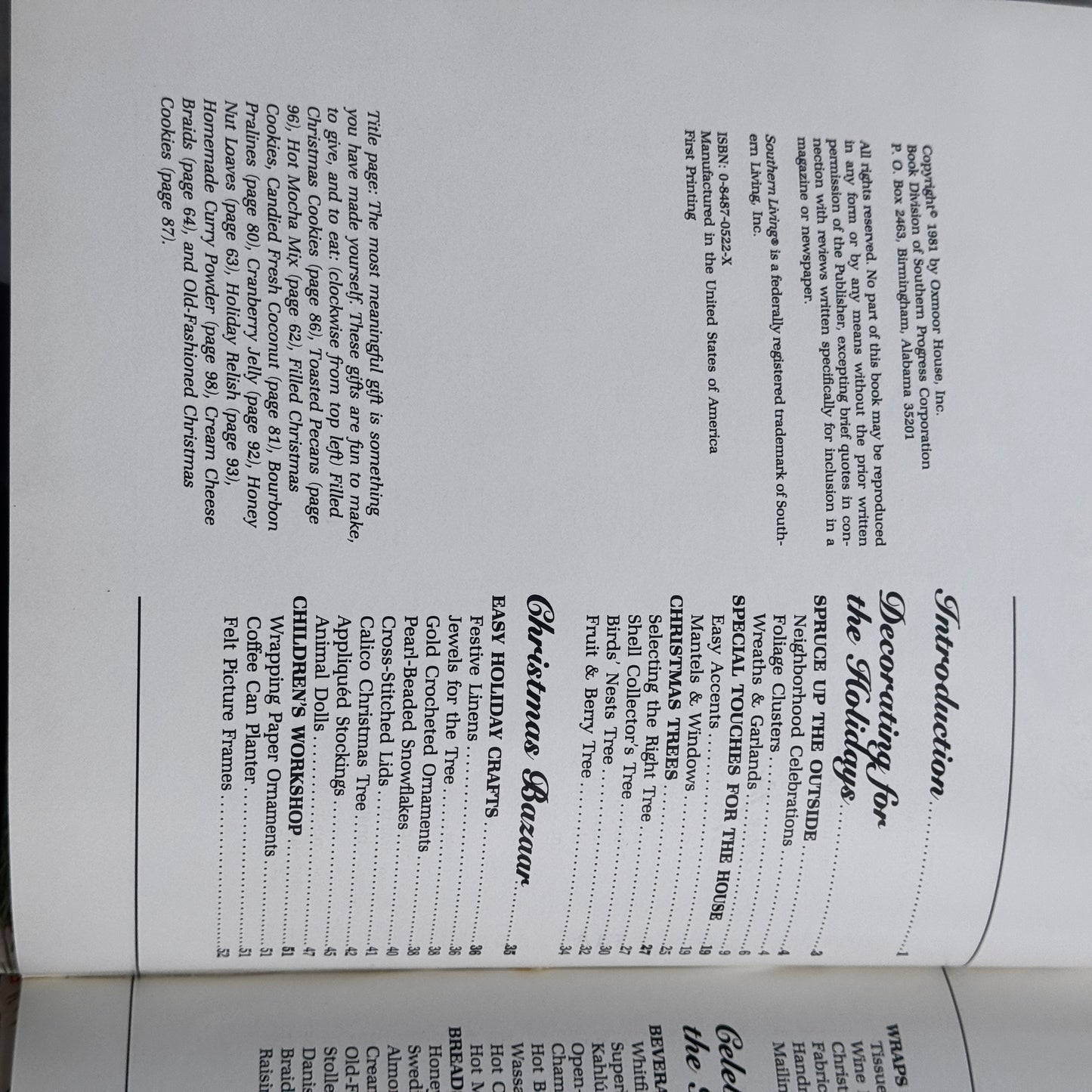 Christmas with Southern Living 1981 Hardcover First Printing Vintage Book