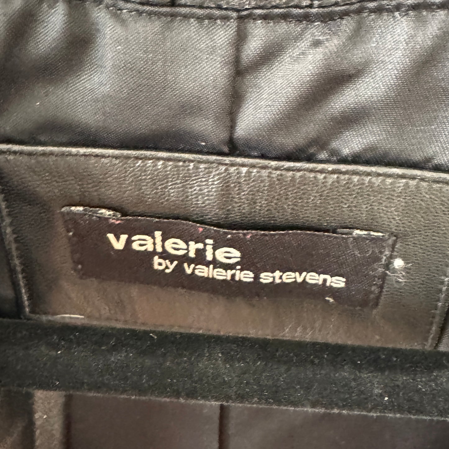 Vintage Black Leather Zip Front Women’s Vest Sleeveless Jacket Valerie by Valerie Stevens Size L