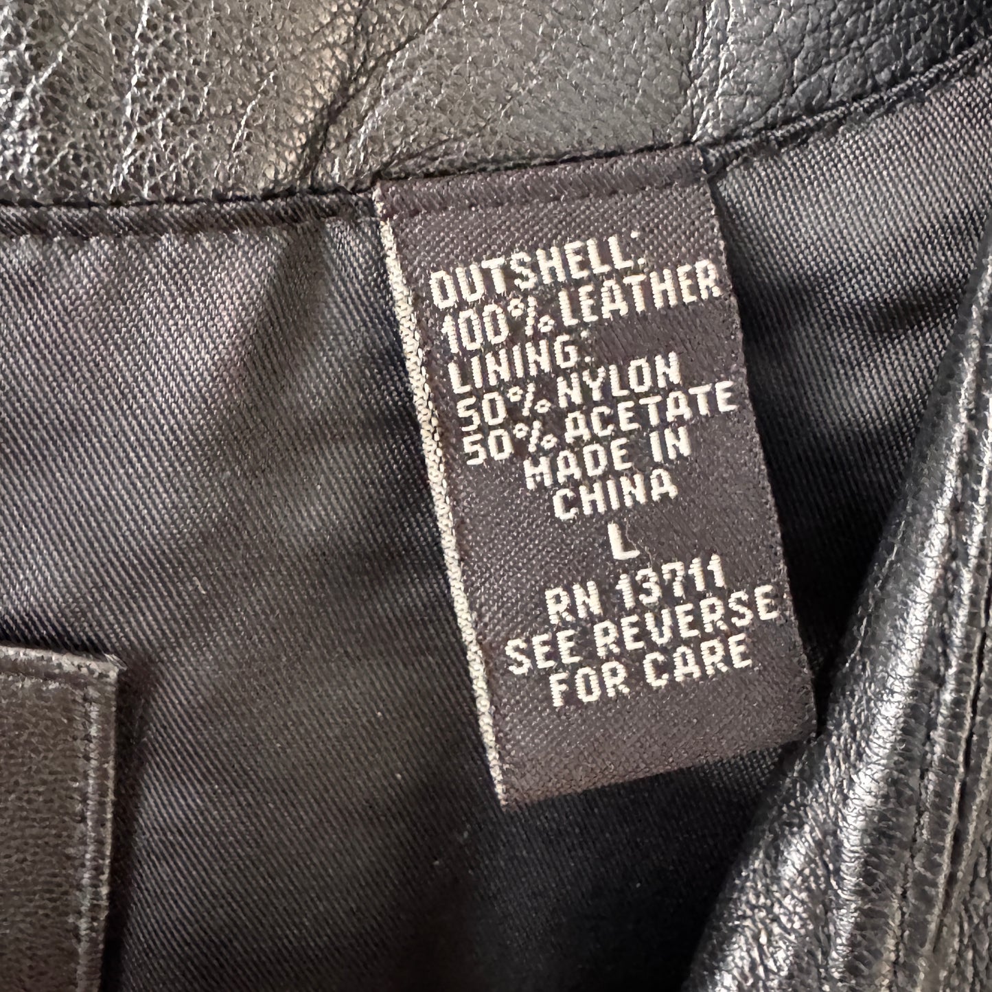 Vintage Black Leather Zip Front Women’s Vest Sleeveless Jacket Valerie by Valerie Stevens Size L