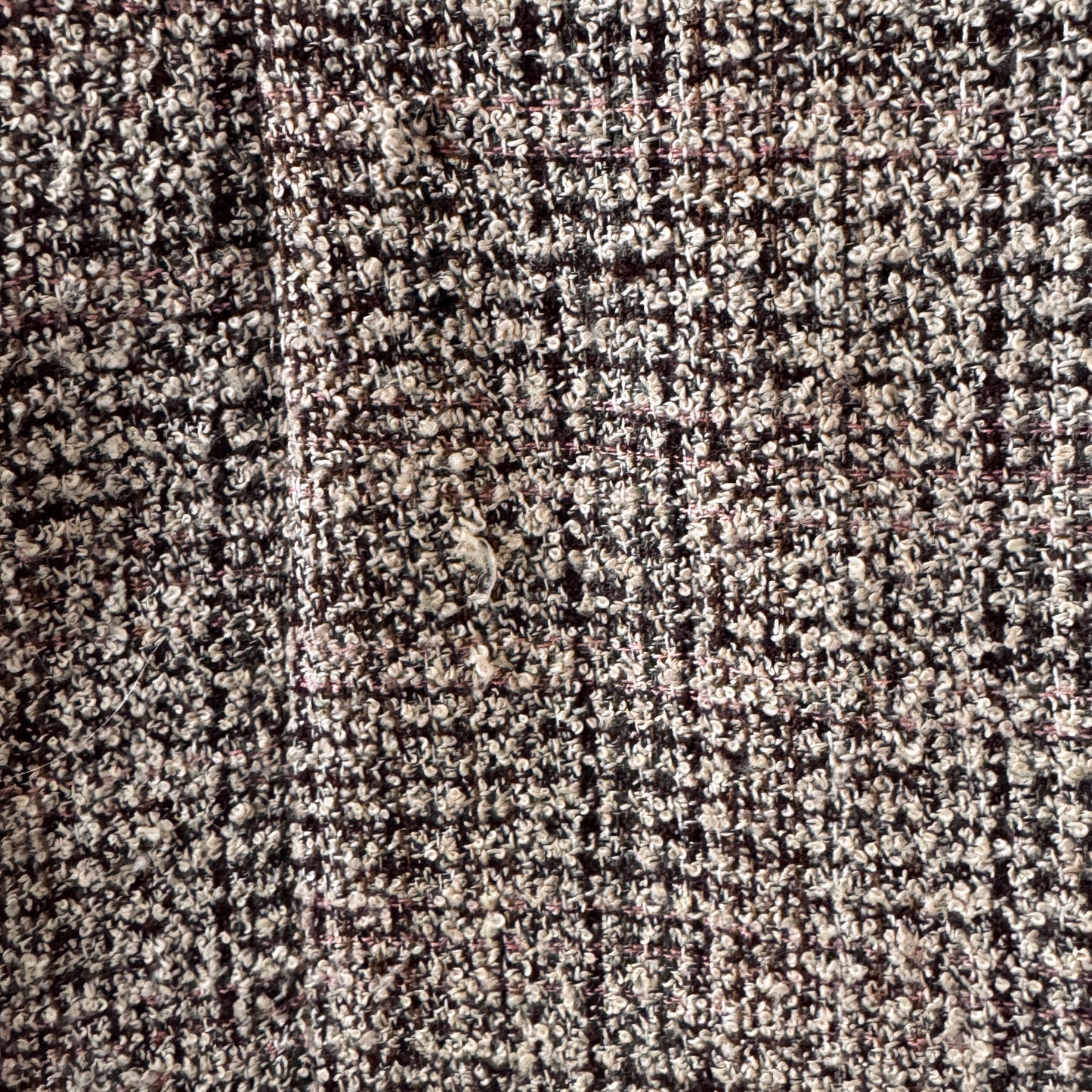 Vintage Tweed Women’s Blazer Faux Suede Trim Connected Apparel Size 10 Brown Check Jacket