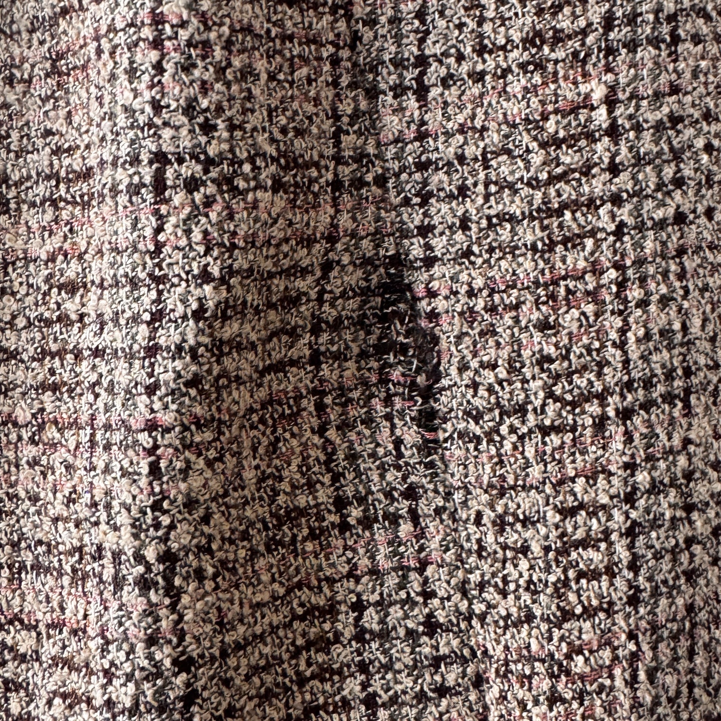 Vintage Tweed Women’s Blazer Faux Suede Trim Connected Apparel Size 10 Brown Check Jacket