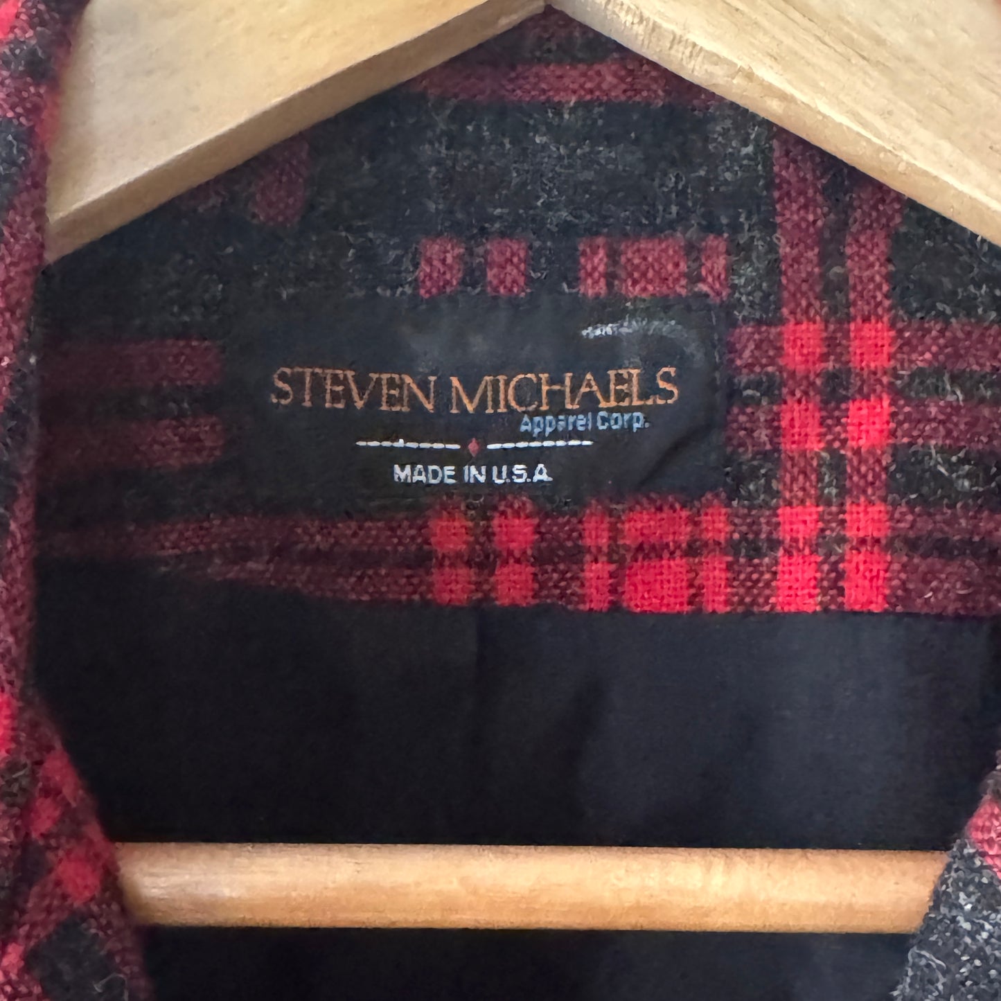 Vintage Steven Michaels Red Plaid Wool Blend Women’s Blazer Made in USA Size Medium