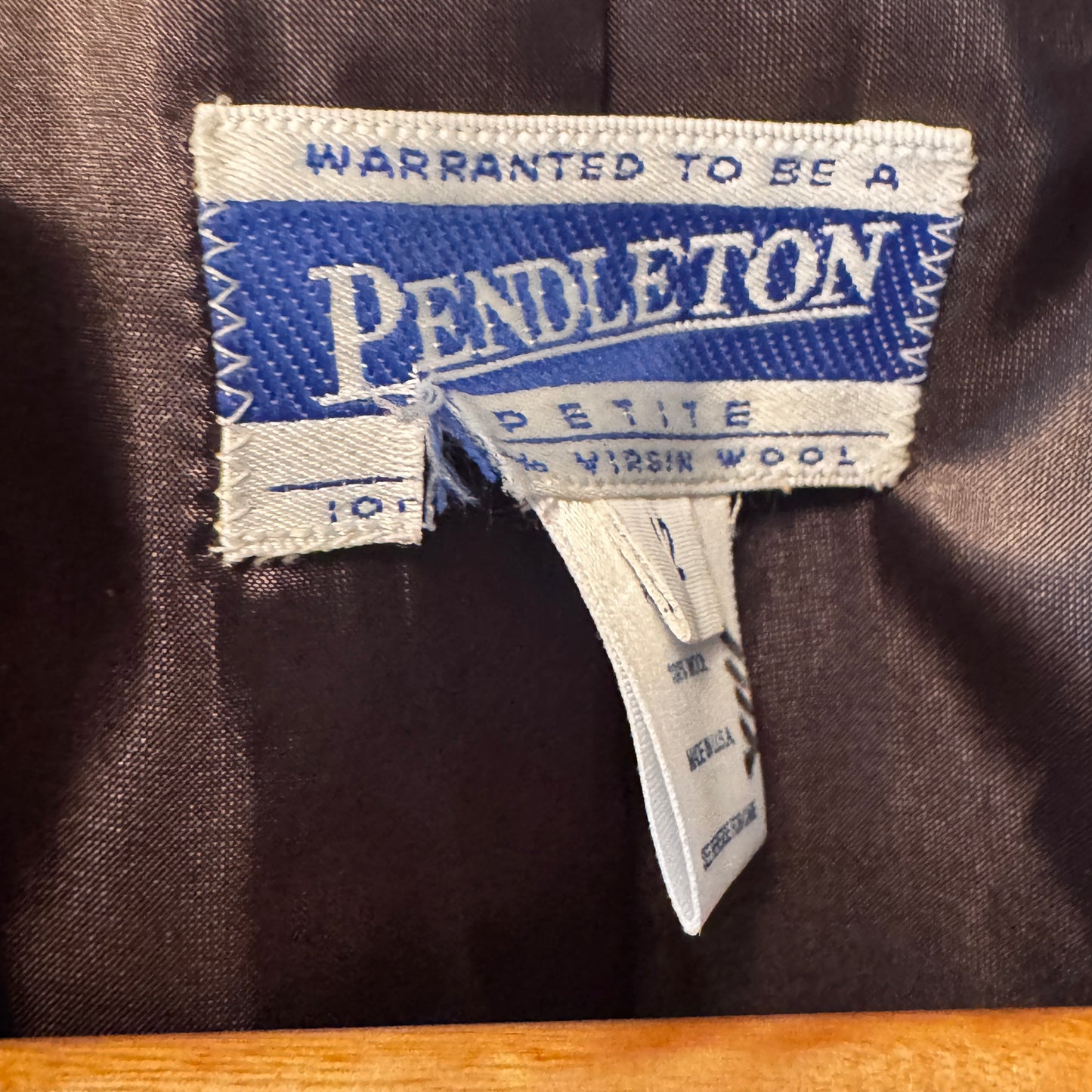 Vintage Pendleton Charcoal Wool Women’s Blazer Petite 12 100% Virgin Wool Made in USA Late 80s/90s