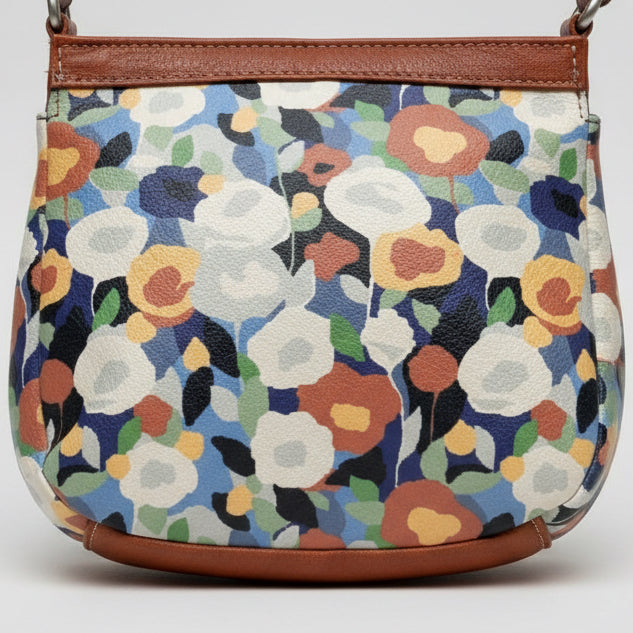 Vintage 70’s Inspired Relic Floral Crossbody Women’s Bag Retro Mod Bloom Print Indie Art Girl