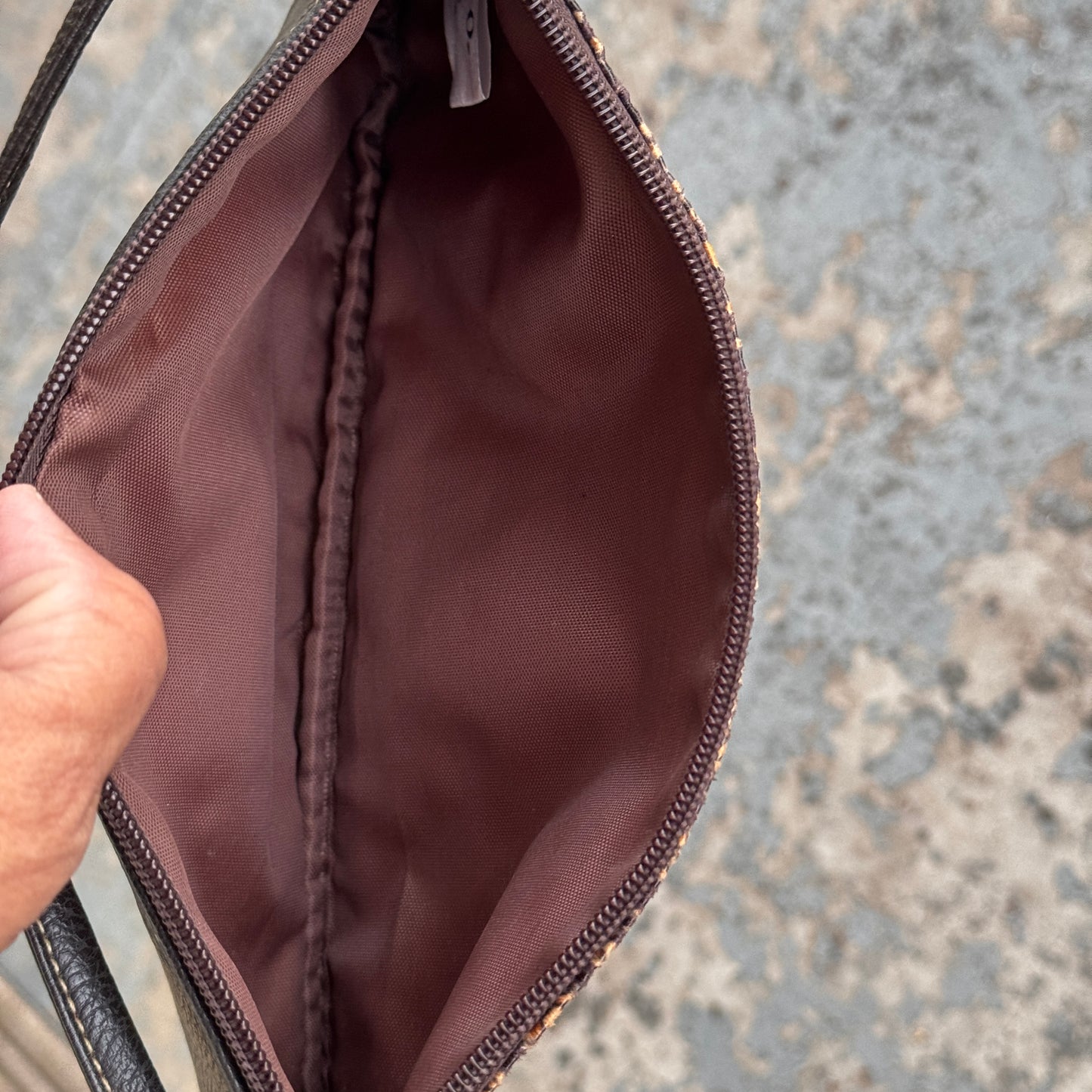 Vintage Y2K XOXO Snakeskin Print Women’s Clutch Wristlet Black & Brown Faux Python Pattern Handbag