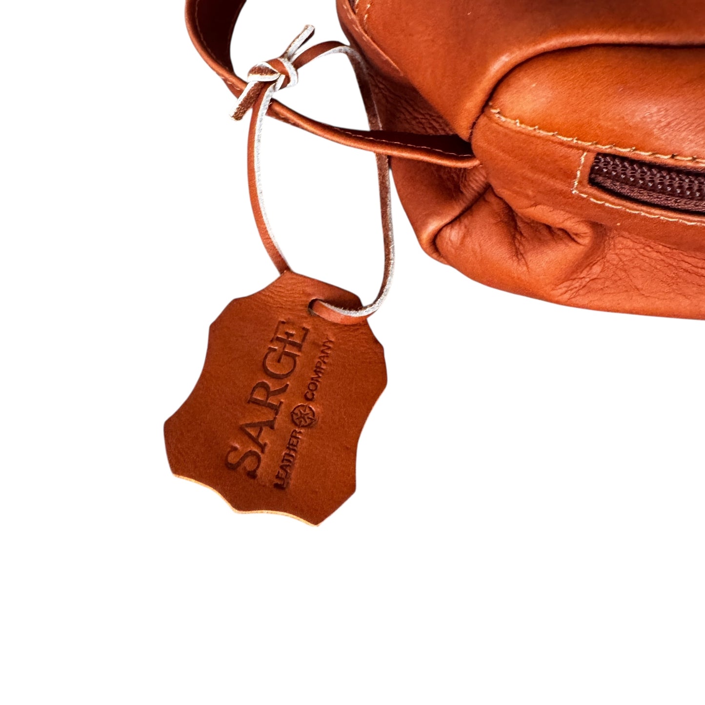 90’s Retro Men’s Toiletry Bag Sarge Leather Company Genuine Saddle Leather Classic Americana Travel Gear