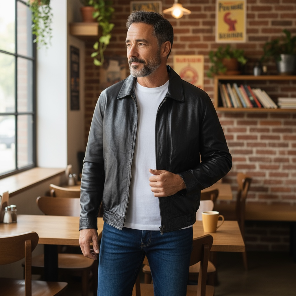 1990s Vintage Oscar Piel Men’s-Jacket Black Leather Bomber w/ Removable Liner | Perfect Leather USA | Small