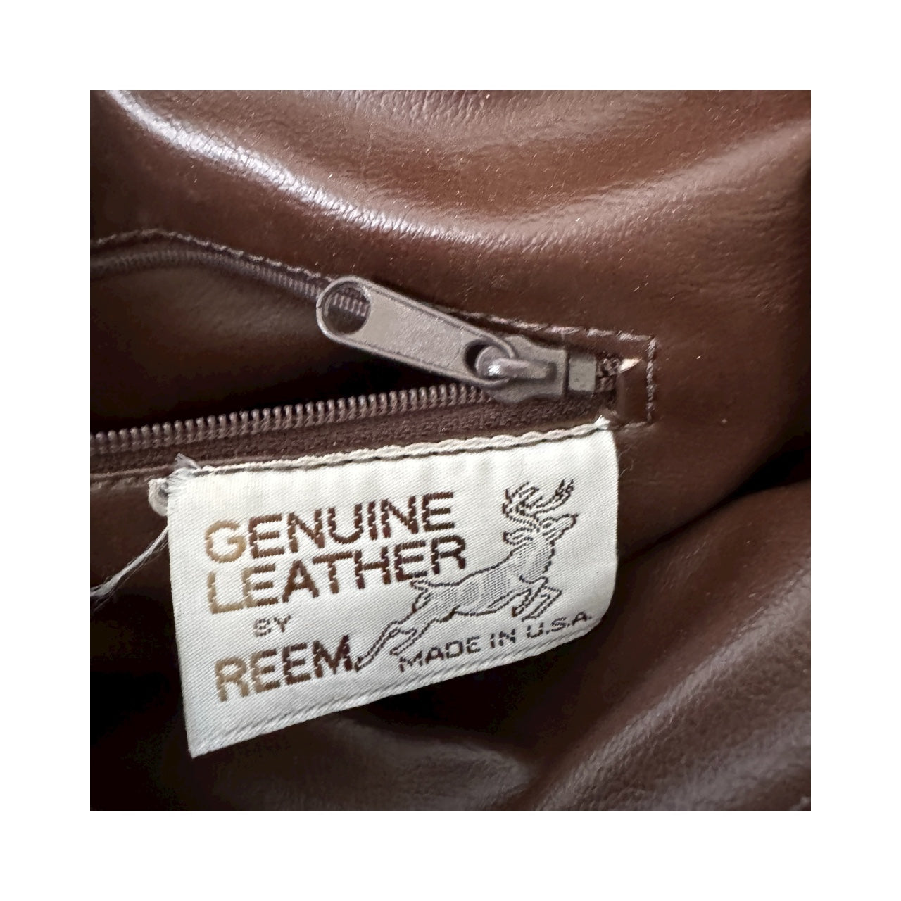 Vintage 1970s Genuine Leather Floral Appliqué Women’s Purse by REEM | Made in USA | Boho Western Clutch Shoulder Bag