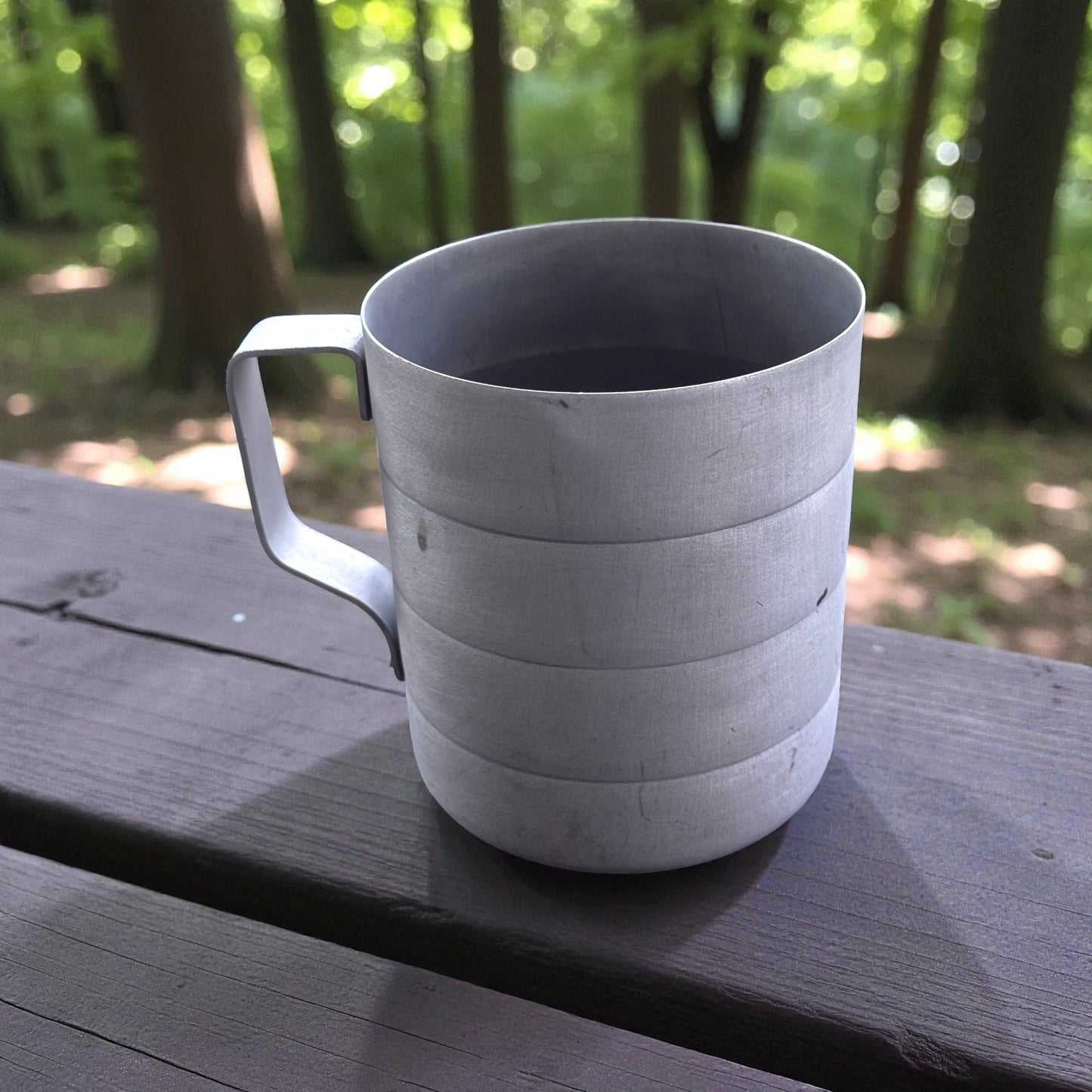 Vintage Aluminum Quart Measuring Cup | Mid-Century Industrial Kitchenware | Camp Mess Cup