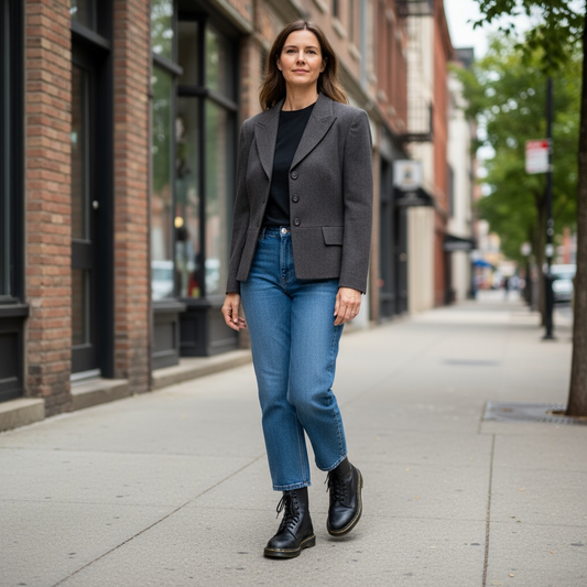 Vintage Pendleton Charcoal Wool Women’s Blazer Petite 12 100% Virgin Wool Made in USA Late 80s/90s