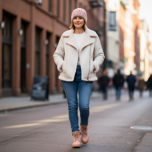 Hand-Knit Blush Pink Winter Women’s Hat Beanie Cozy Cottagecore Soft-Girl Style (Handmade)
